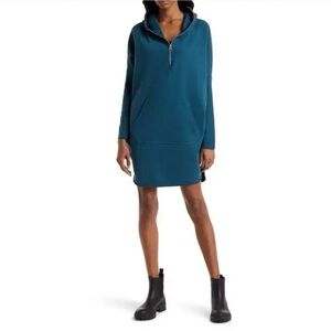 All Saints Xonda Long Sleeve Cotton Hoodie Dress Size S